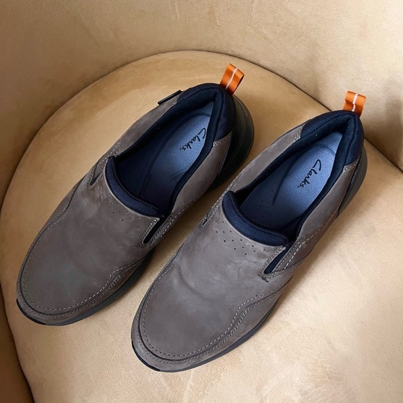New Clarks Wave 2.0 Edge Dark Taupe Men’s Leather Shoes main image 8